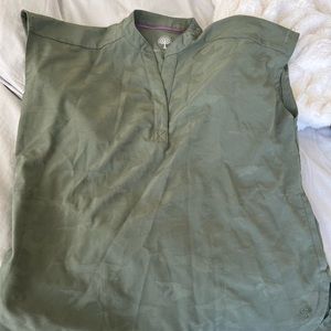 Healing Hands Green Camo print Scrub Top